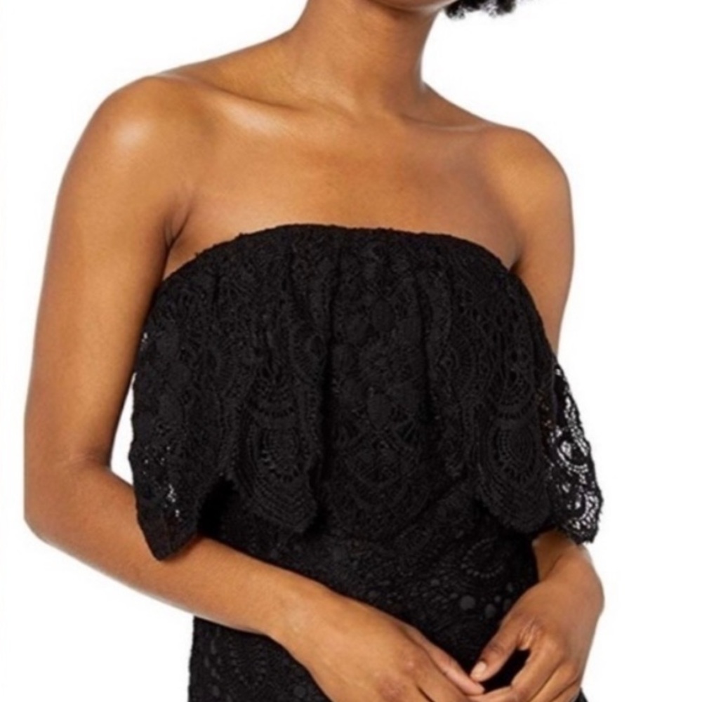 BB Dakota RSVP Black Lace Strapless Mini Dress NWT - Picture 3 of 10